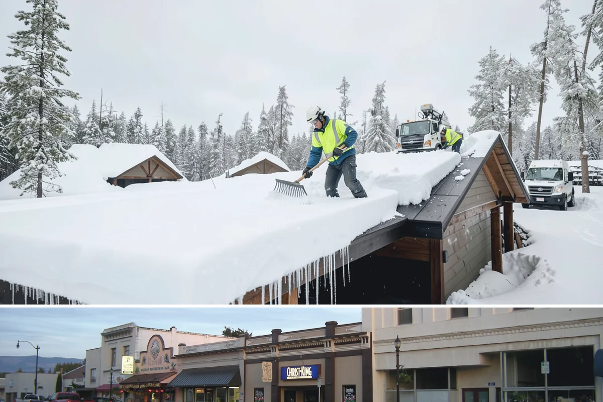 Snow Hauling in Burlington, Skagit County, WA - Snow hauling becomes necessary mid-winter after several storms have filled a property's storage areas beyond capacity.