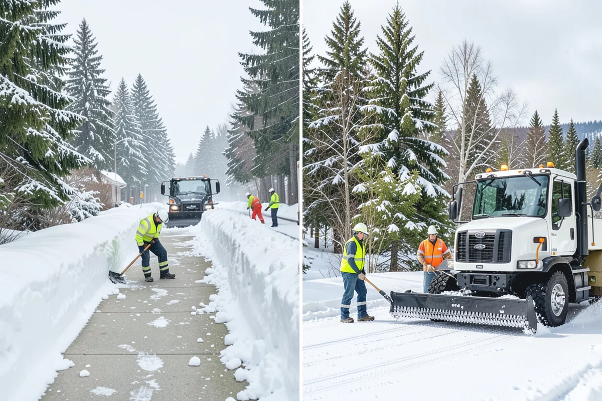 Snow Hauling in Coupeville, Island County, WA - Assess pile locations and total volume