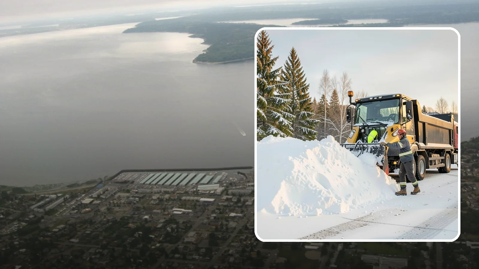 Snow Hauling in Des Moines, King County, WA - We load and haul accumulated snow off your property when there is no room left to store it on site.
