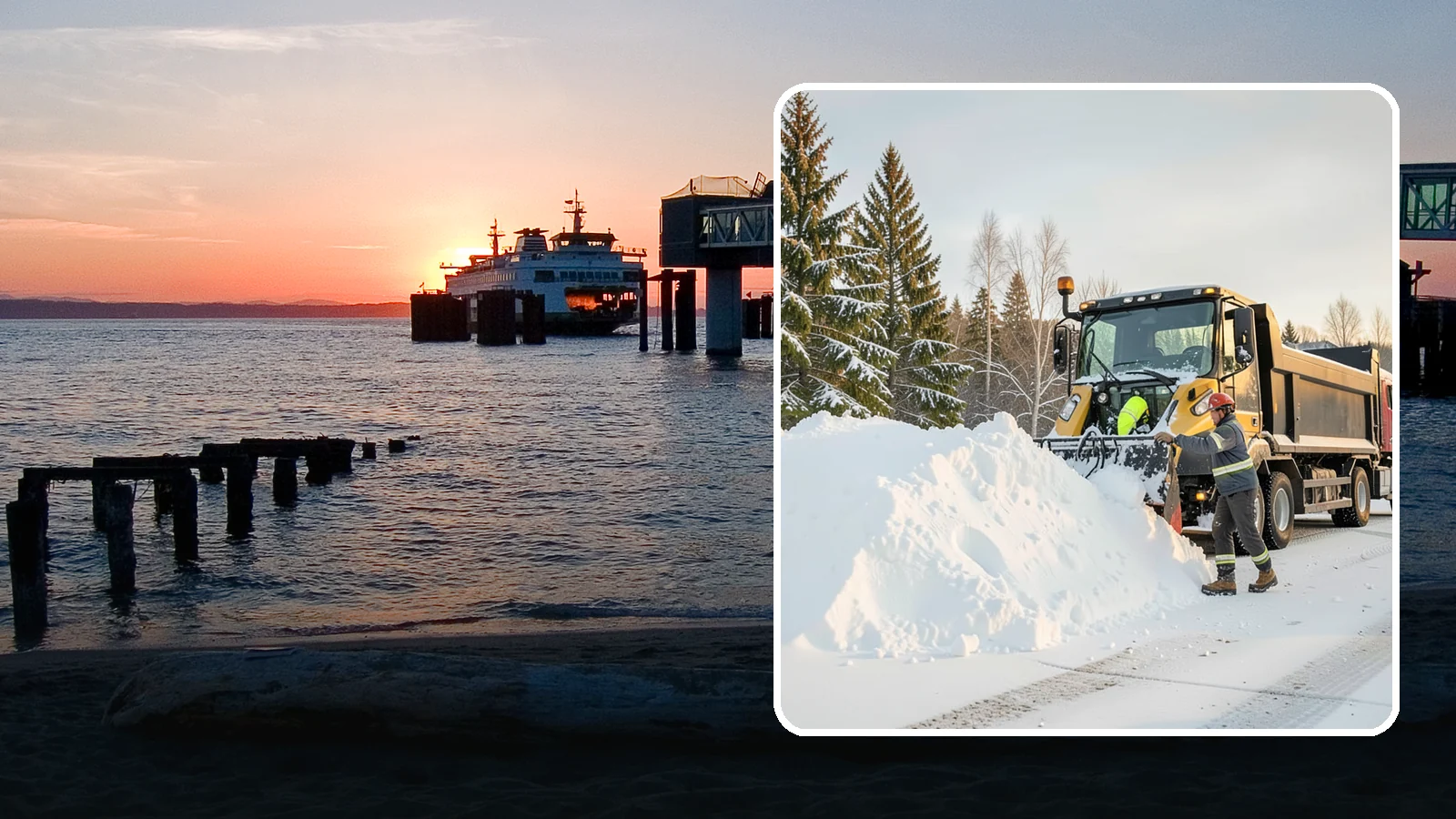 Snow Hauling in Edmonds, Snohomish County, WA - We load and haul accumulated snow off your property when there is no room left to store it on site.