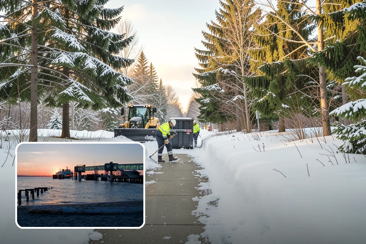 Snow Hauling in Edmonds, Snohomish County, WA - Recovers parking and usable space lost to piles