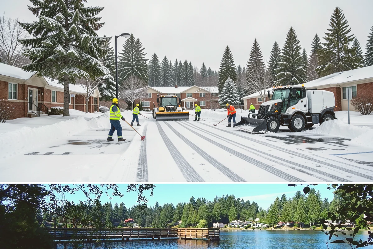Snow Hauling in Federal Way, King County, WA - Snow hauling becomes necessary mid-winter after several storms have filled a property's storage areas beyond capacity.
