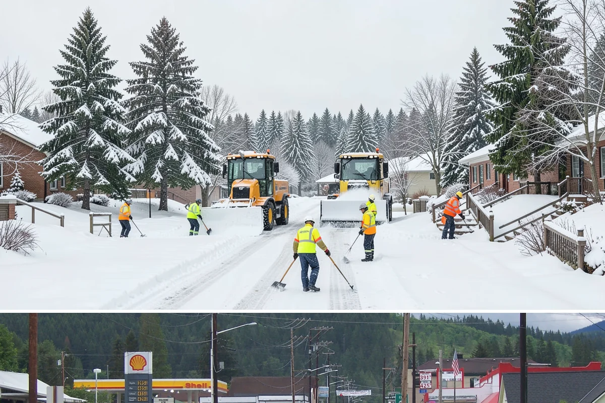 Snow Hauling in Granite Falls, Snohomish County, WA - Snow hauling becomes necessary mid-winter after several storms have filled a property's storage areas beyond capacity.