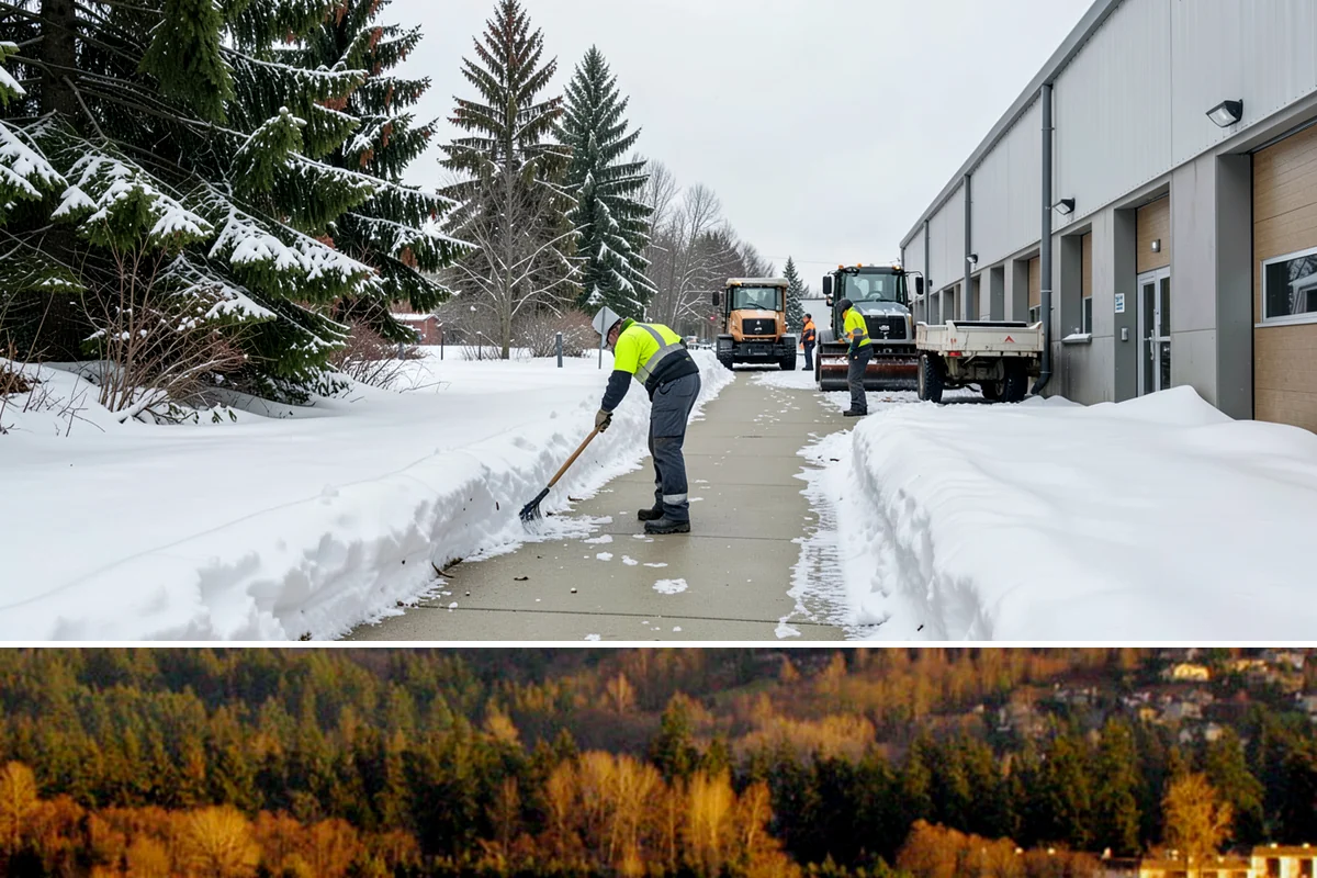 Snow Hauling in Kenmore, King County, WA - Snow hauling becomes necessary mid-winter after several storms have filled a property's storage areas beyond capacity.