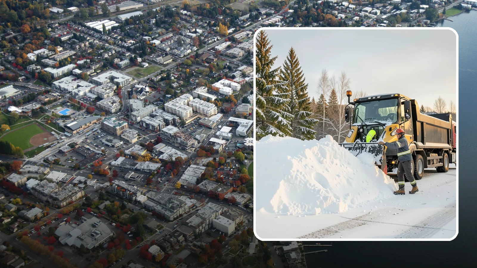 Snow Hauling in Kirkland, King County, WA - We load and haul accumulated snow off your property when there is no room left to store it on site.