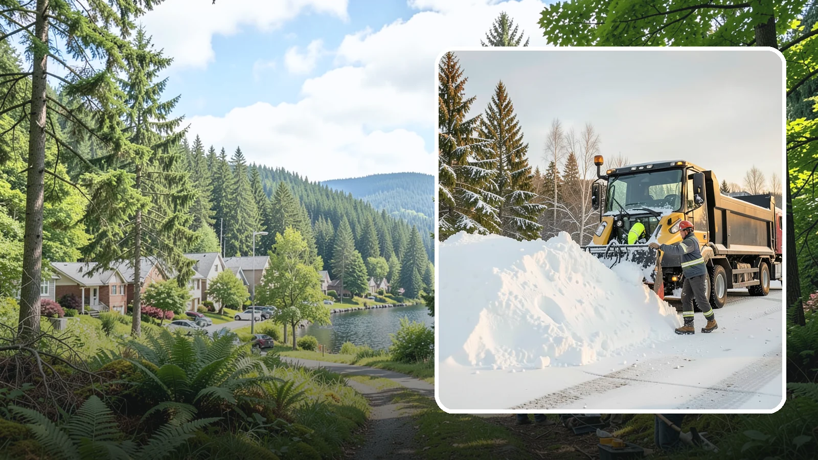 Snow Hauling in Lake Forest Park, King County, WA - We load and haul accumulated snow off your property when there is no room left to store it on site.