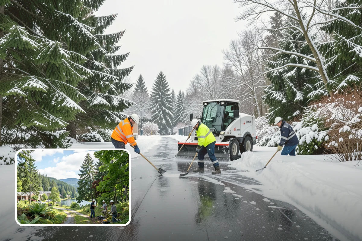 Snow Hauling in Lake Forest Park, King County, WA - Recovers parking and usable space lost to piles