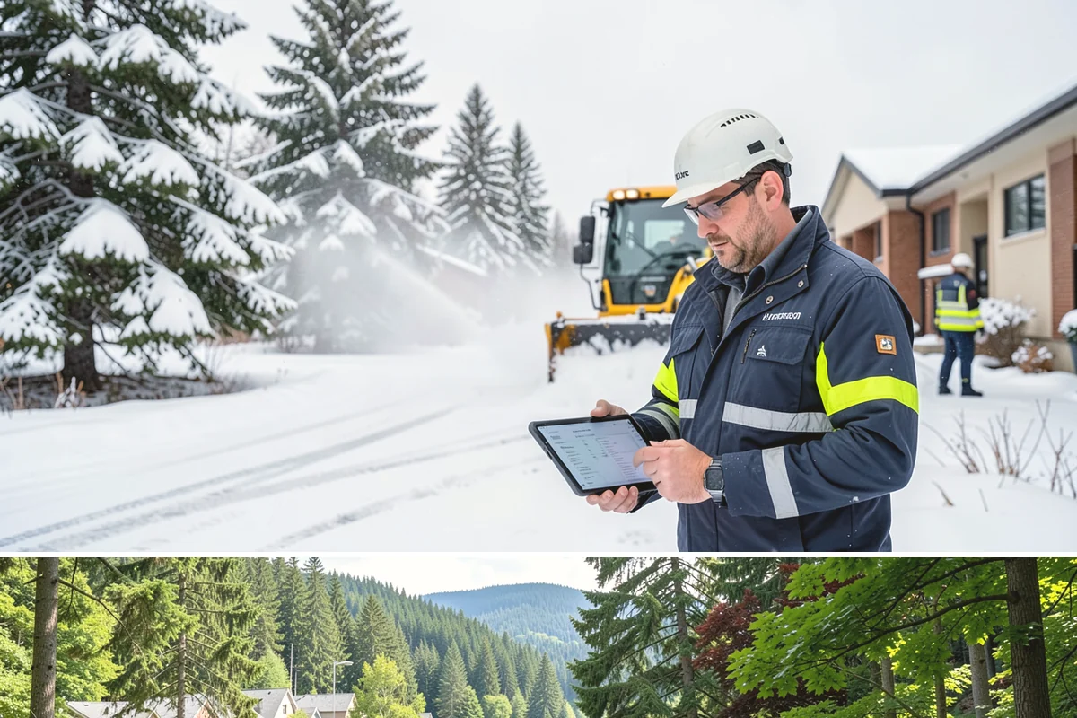 Snow Hauling in Lake Forest Park, King County, WA - Snow hauling becomes necessary mid-winter after several storms have filled a property's storage areas beyond capacity.