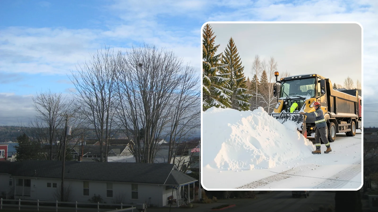 Snow Hauling in Langley, Island County, WA - We load and haul accumulated snow off your property when there is no room left to store it on site.