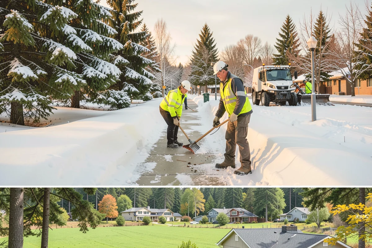 Snow Hauling in Lyman, Skagit County, WA - Snow hauling becomes necessary mid-winter after several storms have filled a property's storage areas beyond capacity.