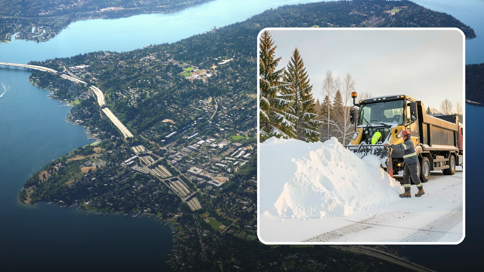 Snow Hauling in Mercer Island, King County, WA - We load and haul accumulated snow off your property when there is no room left to store it on site.