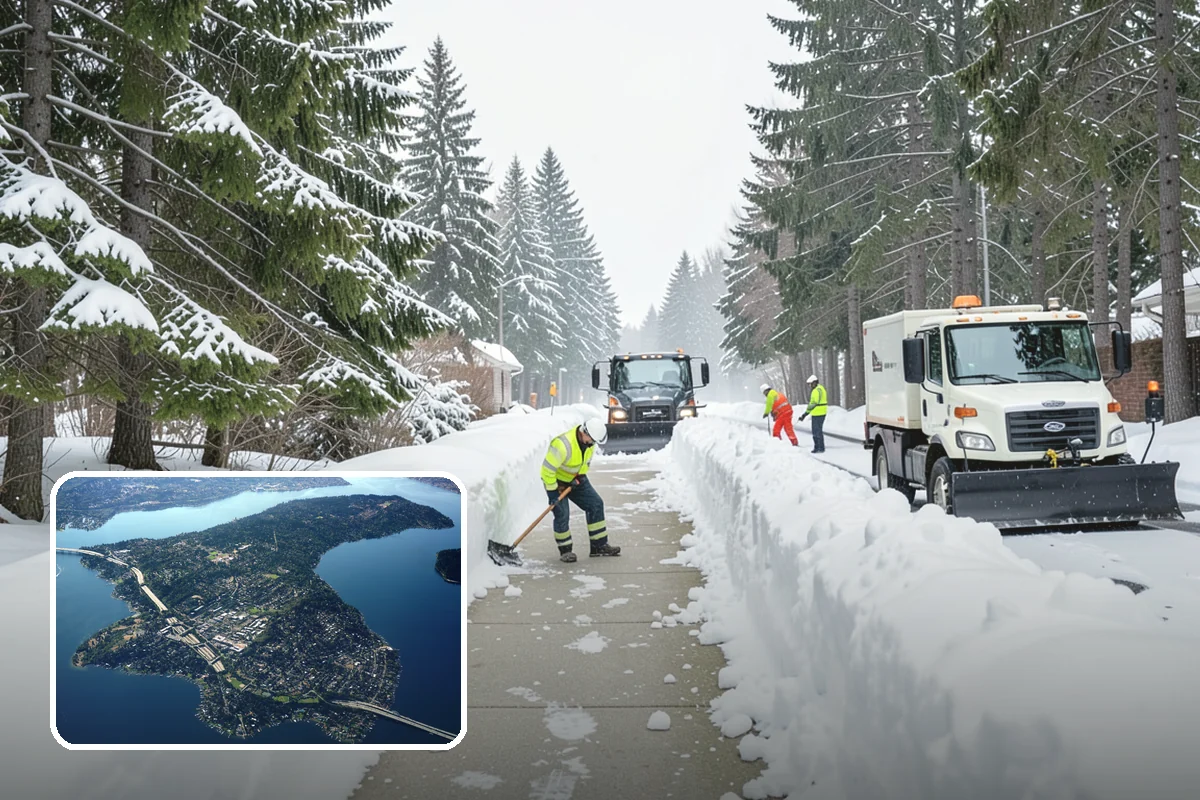 Snow Hauling in Mercer Island, King County, WA - Recovers parking and usable space lost to piles