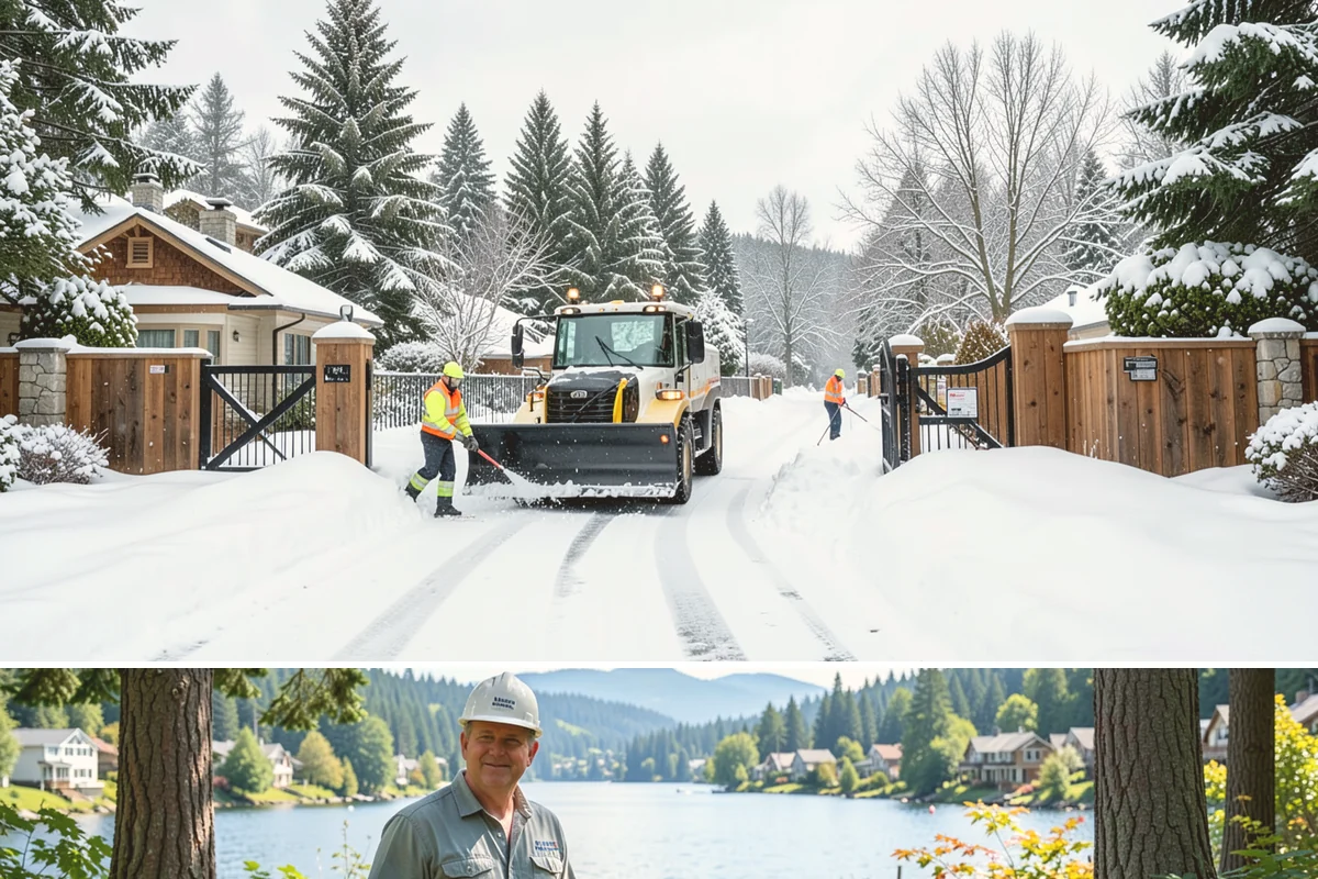 Snow Hauling in Milton, King County, WA - Snow hauling becomes necessary mid-winter after several storms have filled a property's storage areas beyond capacity.