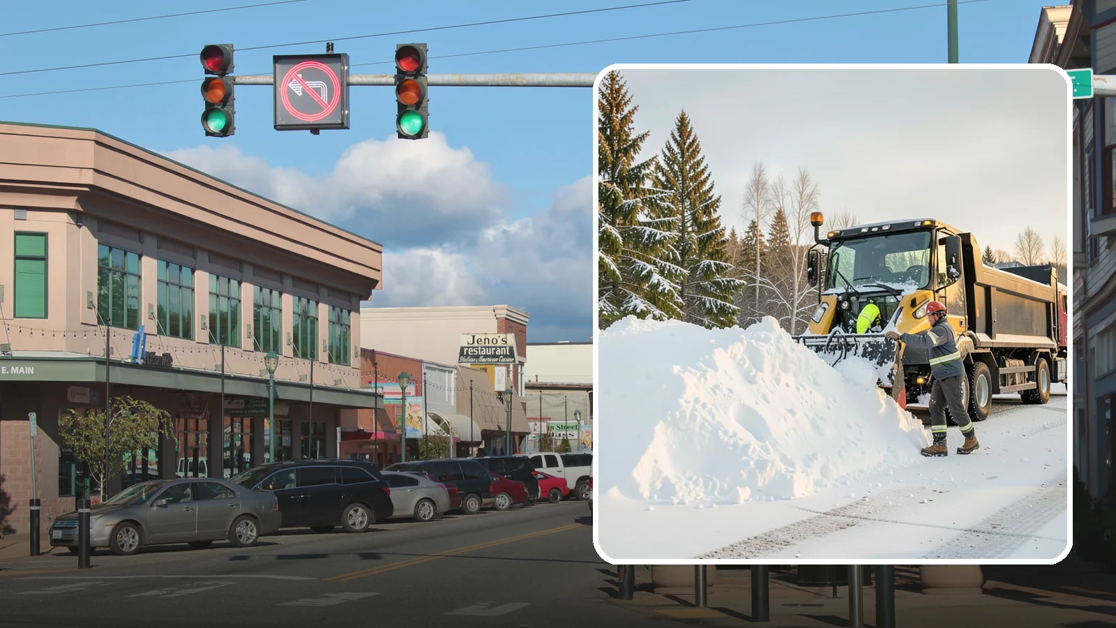 Snow Hauling in Monroe, Snohomish County, WA - We load and haul accumulated snow off your property when there is no room left to store it on site.