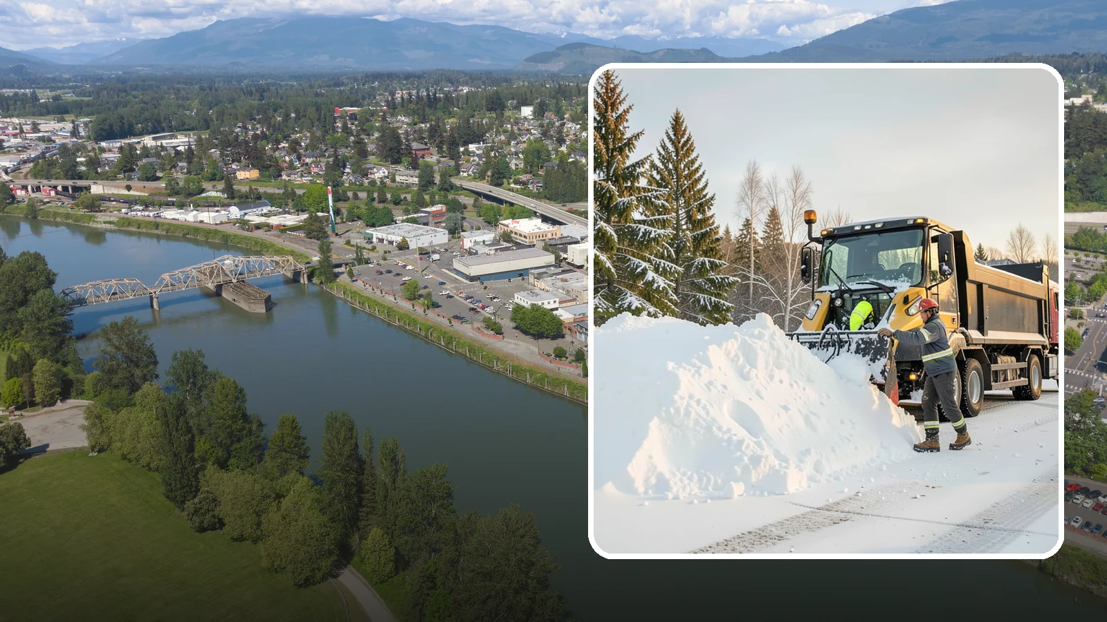 Snow Hauling in Mount Vernon, Skagit County, WA - We load and haul accumulated snow off your property when there is no room left to store it on site.