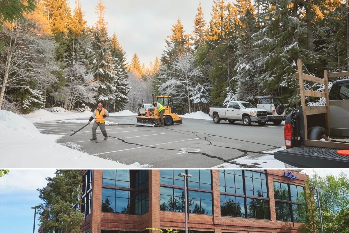 Snow Hauling in Mountlake Terrace, Snohomish County, WA - Snow hauling becomes necessary mid-winter after several storms have filled a property's storage areas beyond capacity.