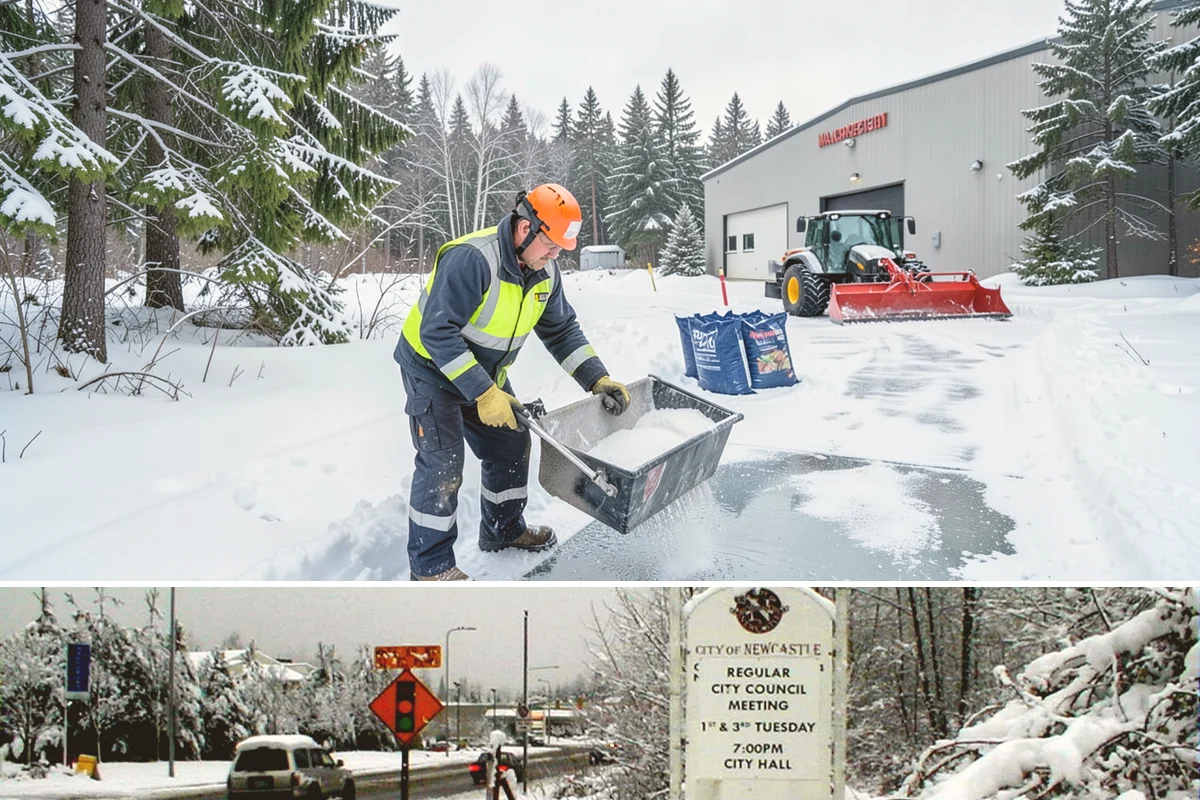 Snow Hauling in Newcastle, King County, WA - Snow hauling becomes necessary mid-winter after several storms have filled a property's storage areas beyond capacity.