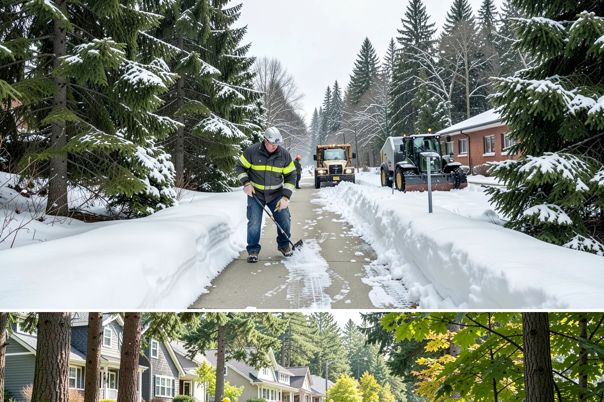 Snow Hauling in Normandy Park, King County, WA - Snow hauling becomes necessary mid-winter after several storms have filled a property's storage areas beyond capacity.