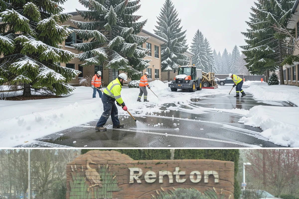 Snow Hauling in Renton, King County, WA - Snow hauling becomes necessary mid-winter after several storms have filled a property's storage areas beyond capacity.