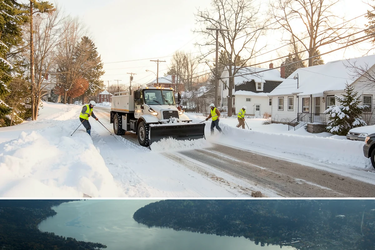 Snow Hauling in Sammamish, King County, WA - Snow hauling becomes necessary mid-winter after several storms have filled a property's storage areas beyond capacity.