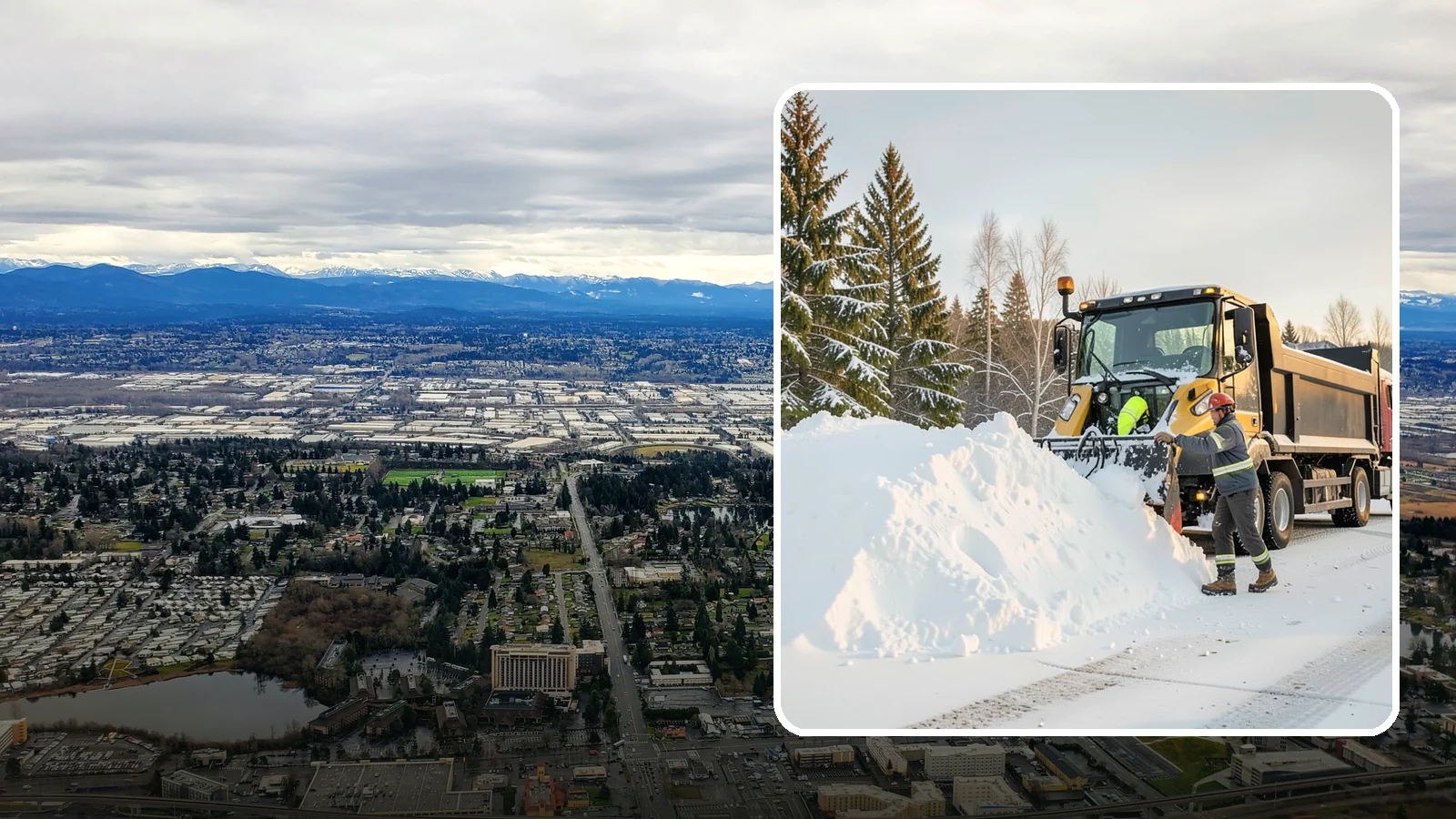 Snow Hauling in SeaTac, King County, WA - We load and haul accumulated snow off your property when there is no room left to store it on site.