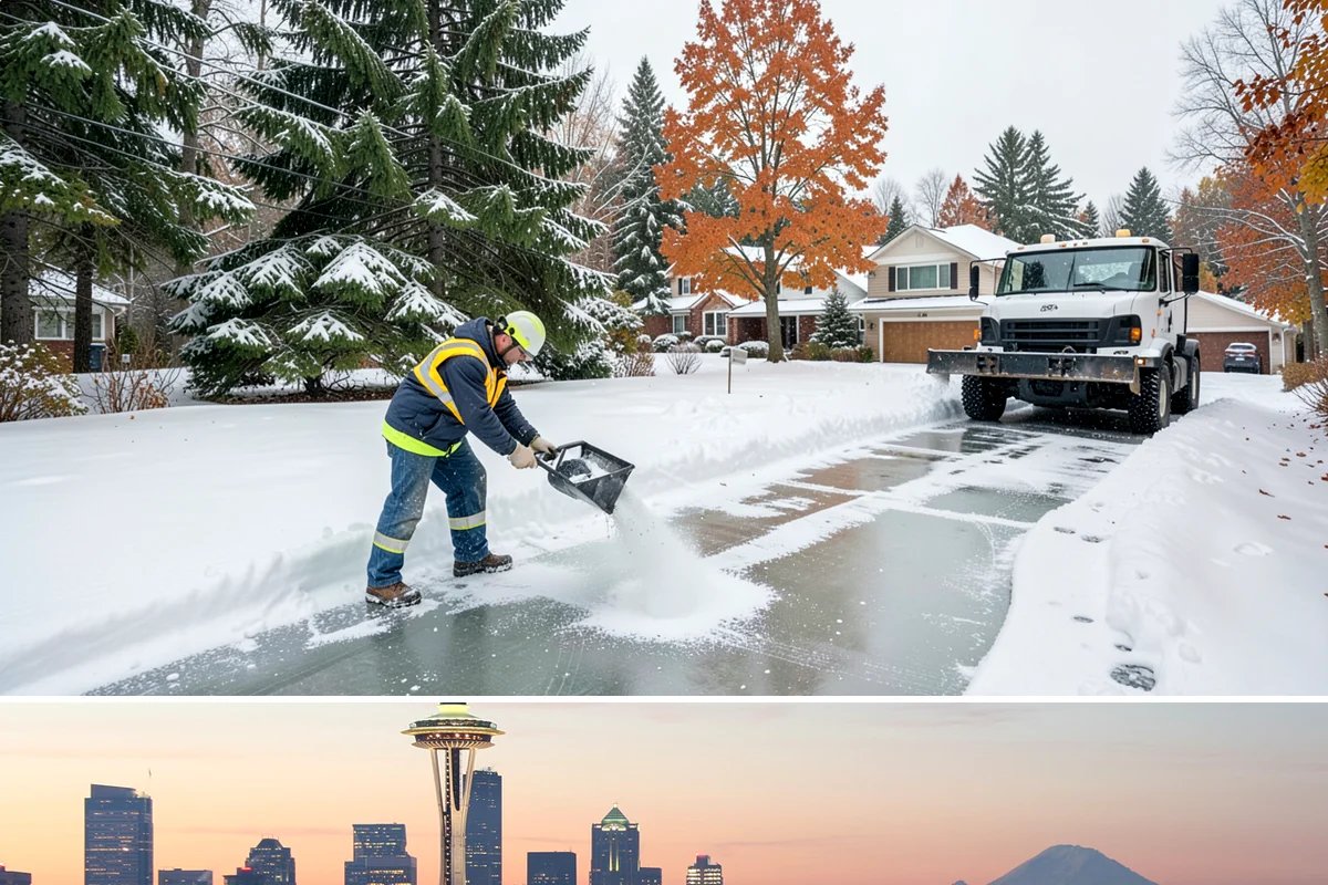 Snow Hauling in Seattle, King County, WA - Snow hauling becomes necessary mid-winter after several storms have filled a property's storage areas beyond capacity.