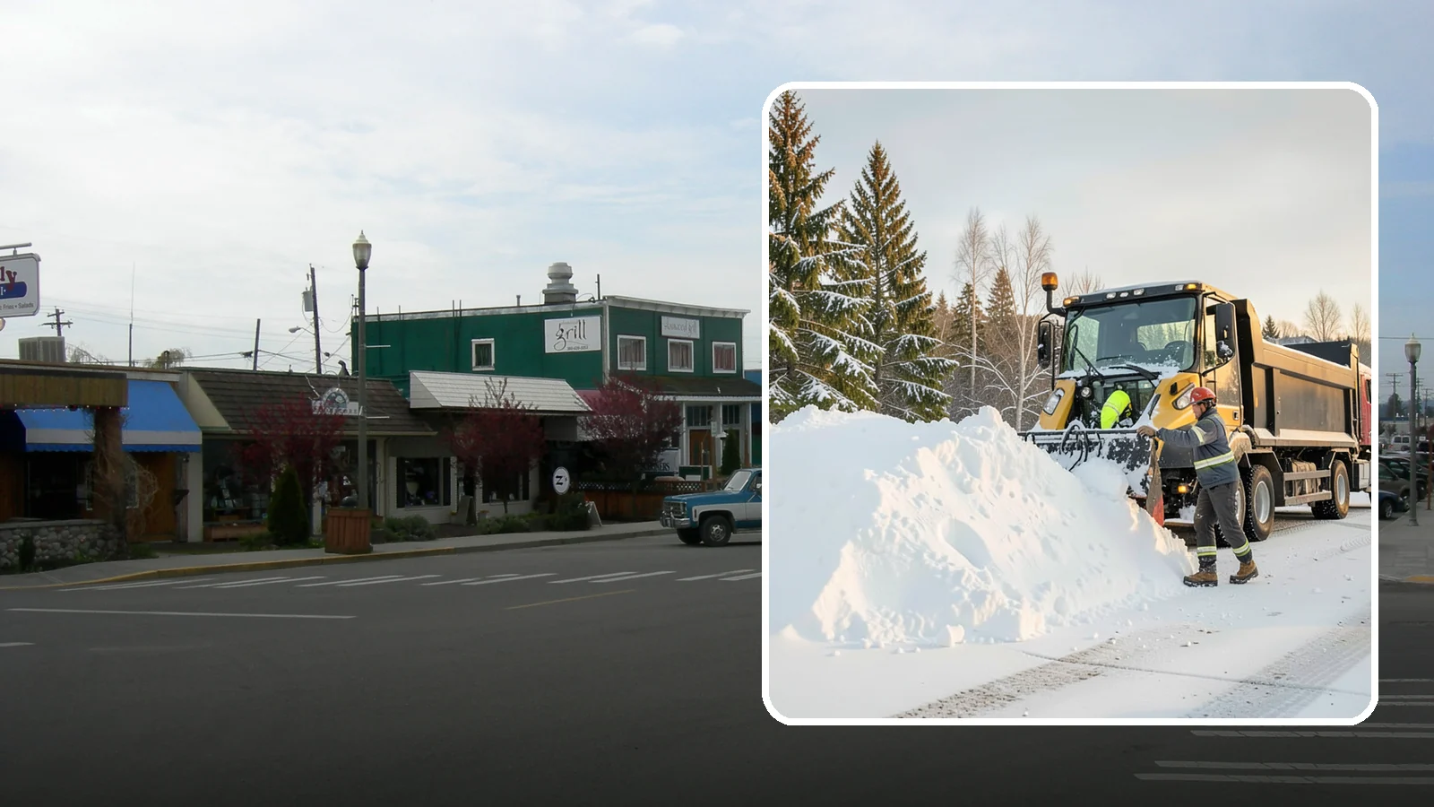 Snow Hauling in Stanwood, Snohomish County, WA - We load and haul accumulated snow off your property when there is no room left to store it on site.