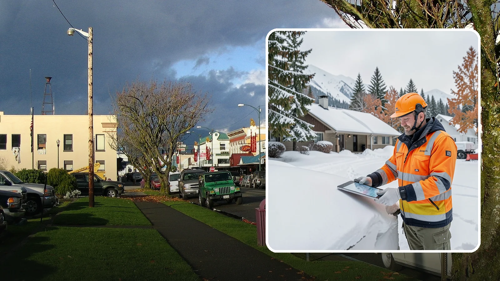 Snow Load Assessment in Arlington, Snohomish County, WA - We evaluate roof snow loads so you know whether accumulation has reached a dangerous weight.