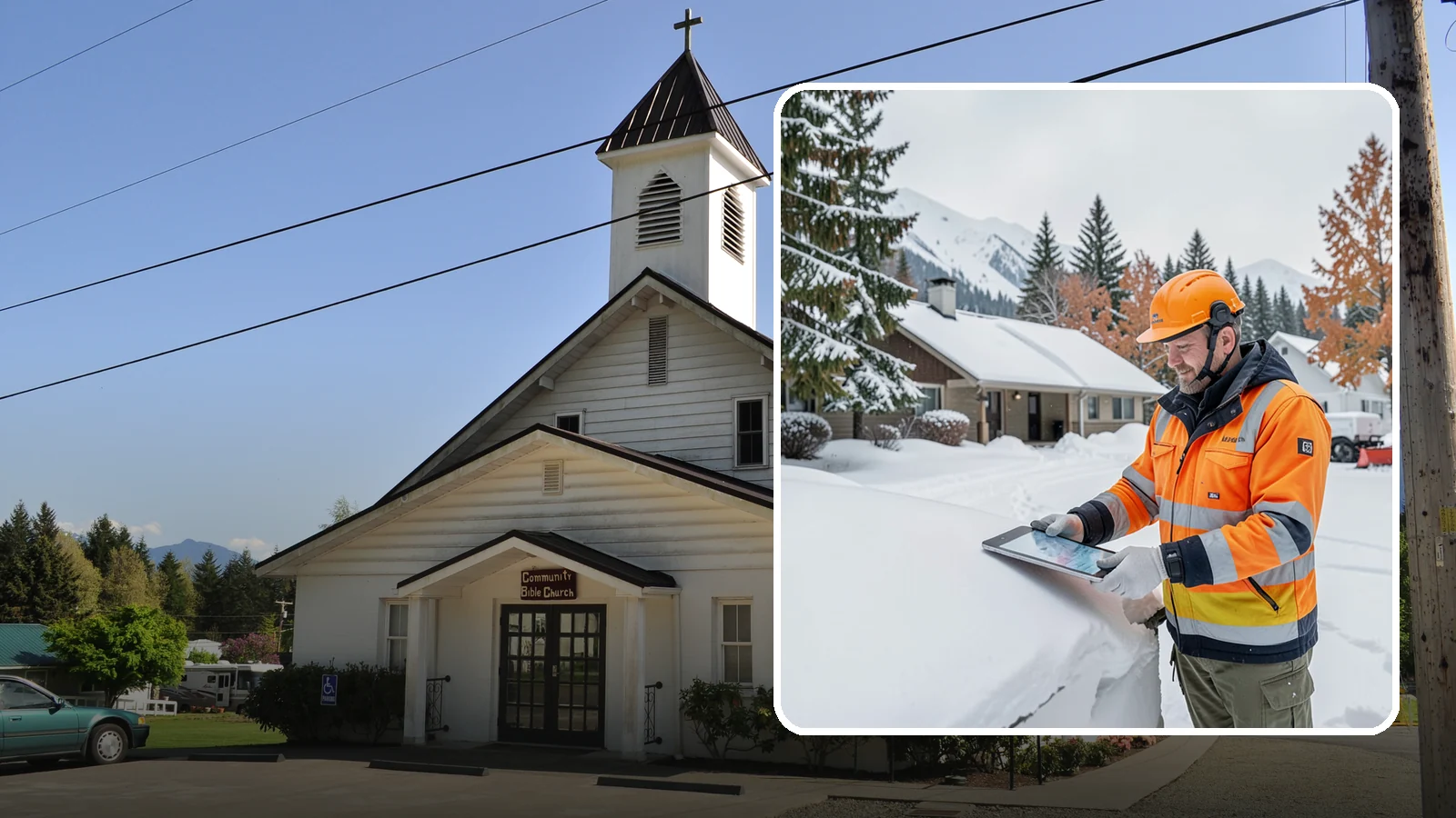 Snow Load Assessment in Concrete, Skagit County, WA - We evaluate roof snow loads so you know whether accumulation has reached a dangerous weight.