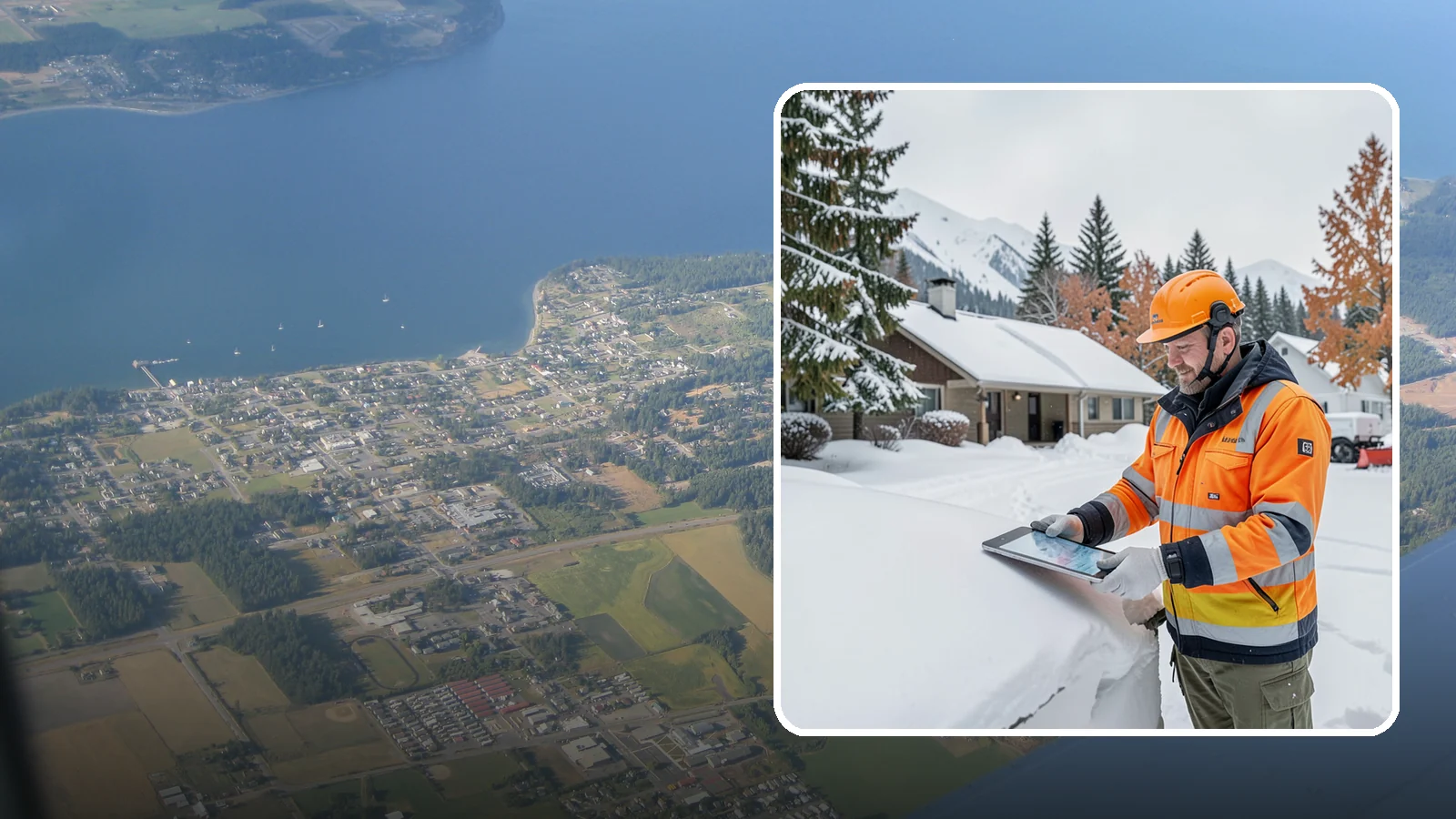 Snow Load Assessment in Coupeville, Island County, WA - We evaluate roof snow loads so you know whether accumulation has reached a dangerous weight.