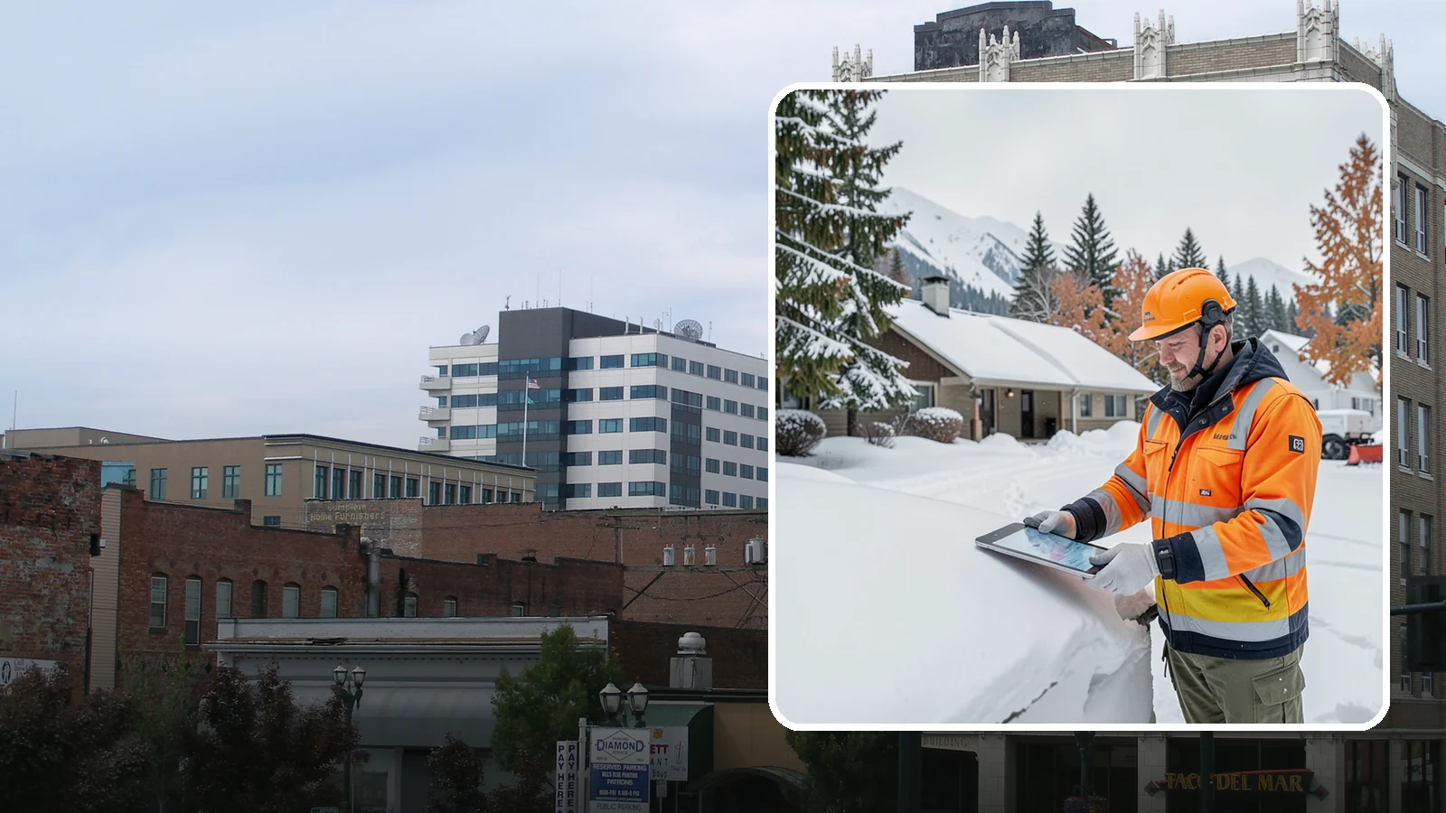 Snow Load Assessment in Everett, Snohomish County, WA - We evaluate roof snow loads so you know whether accumulation has reached a dangerous weight.