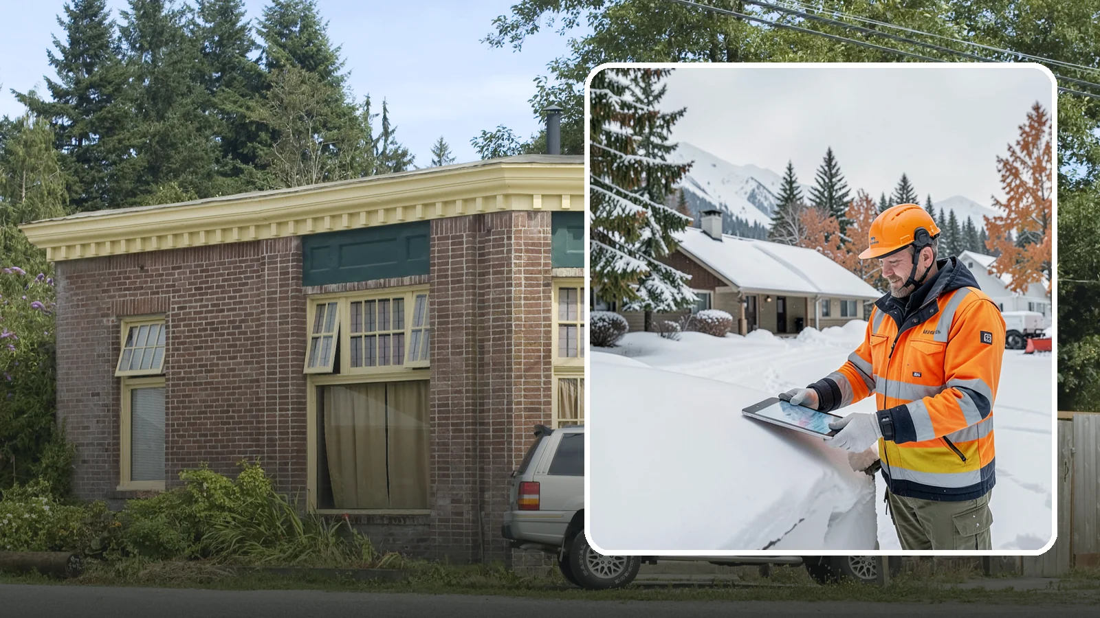 Snow Load Assessment in Hamilton, Skagit County, WA - We evaluate roof snow loads so you know whether accumulation has reached a dangerous weight.
