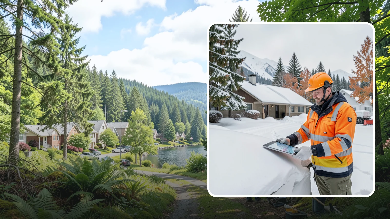 Snow Load Assessment in Lake Forest Park, King County, WA - We evaluate roof snow loads so you know whether accumulation has reached a dangerous weight.