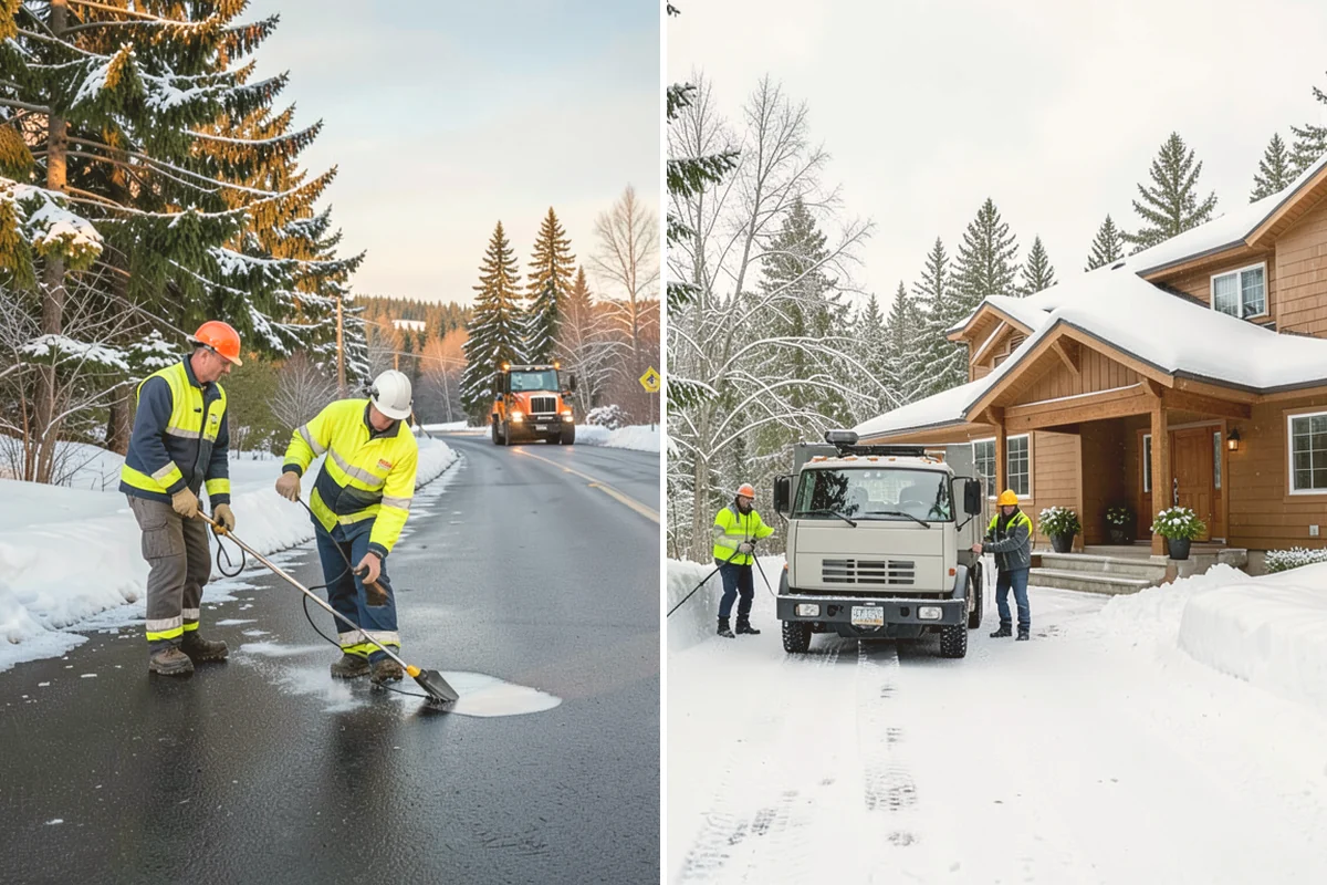 Snow Load Assessment in Langley, Island County, WA - Measure snow depth across representative roof areas