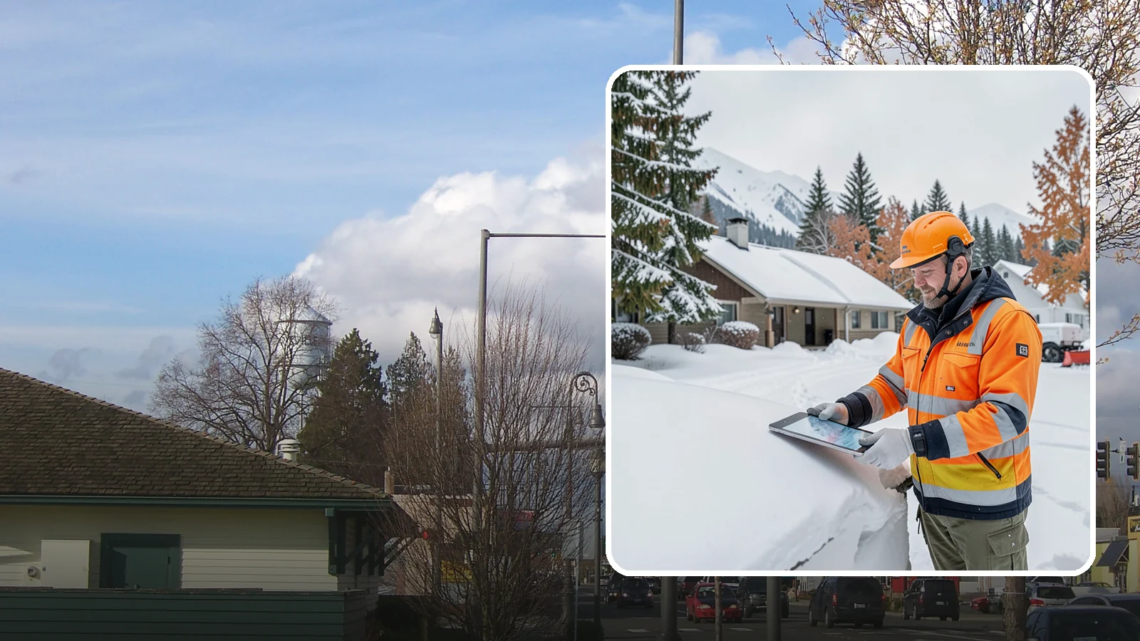 Snow Load Assessment in Marysville, Snohomish County, WA - We evaluate roof snow loads so you know whether accumulation has reached a dangerous weight.