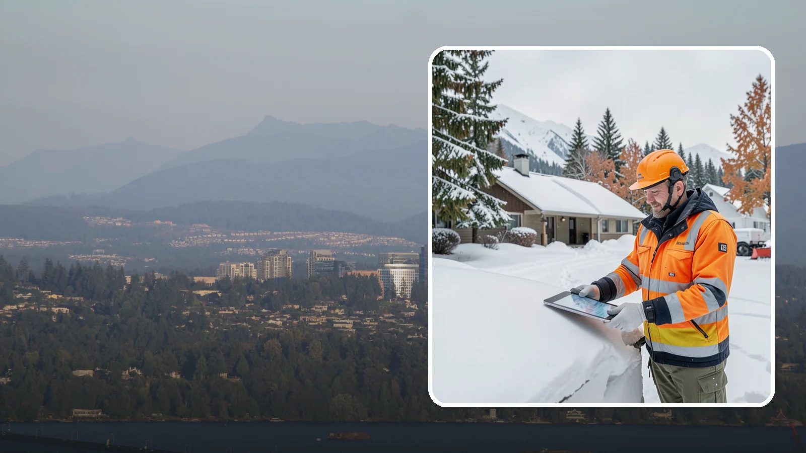 Snow Load Assessment in Medina, King County, WA - We evaluate roof snow loads so you know whether accumulation has reached a dangerous weight.