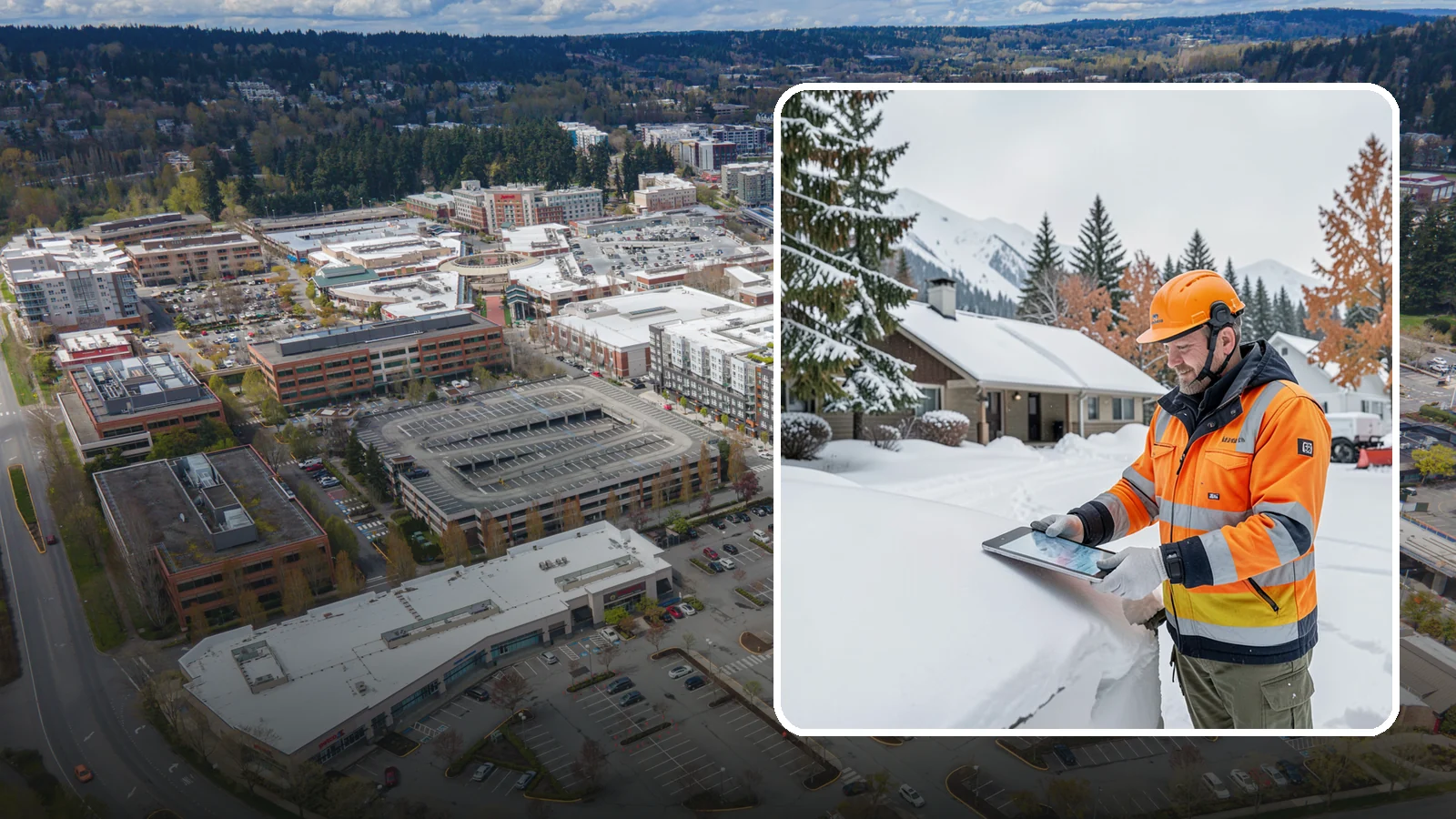 Snow Load Assessment in Redmond, King County, WA - We evaluate roof snow loads so you know whether accumulation has reached a dangerous weight.