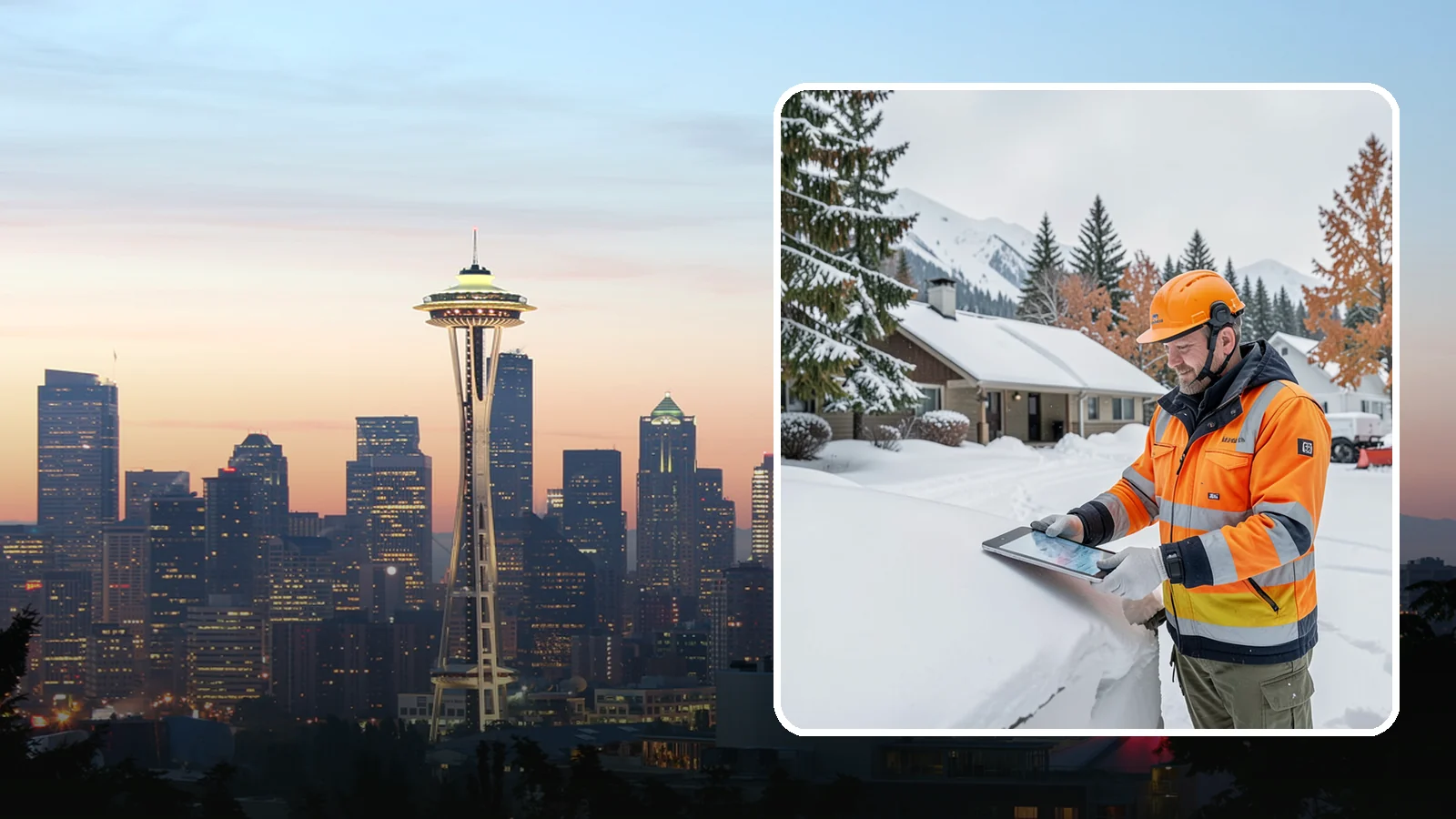 Snow Load Assessment in Seattle, King County, WA - We evaluate roof snow loads so you know whether accumulation has reached a dangerous weight.