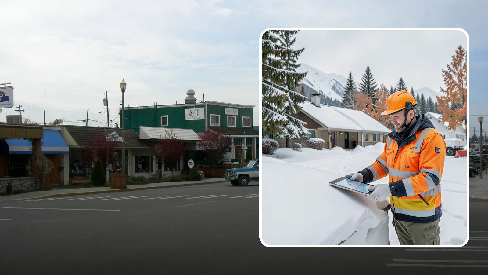 Snow Load Assessment in Stanwood, Snohomish County, WA - We evaluate roof snow loads so you know whether accumulation has reached a dangerous weight.