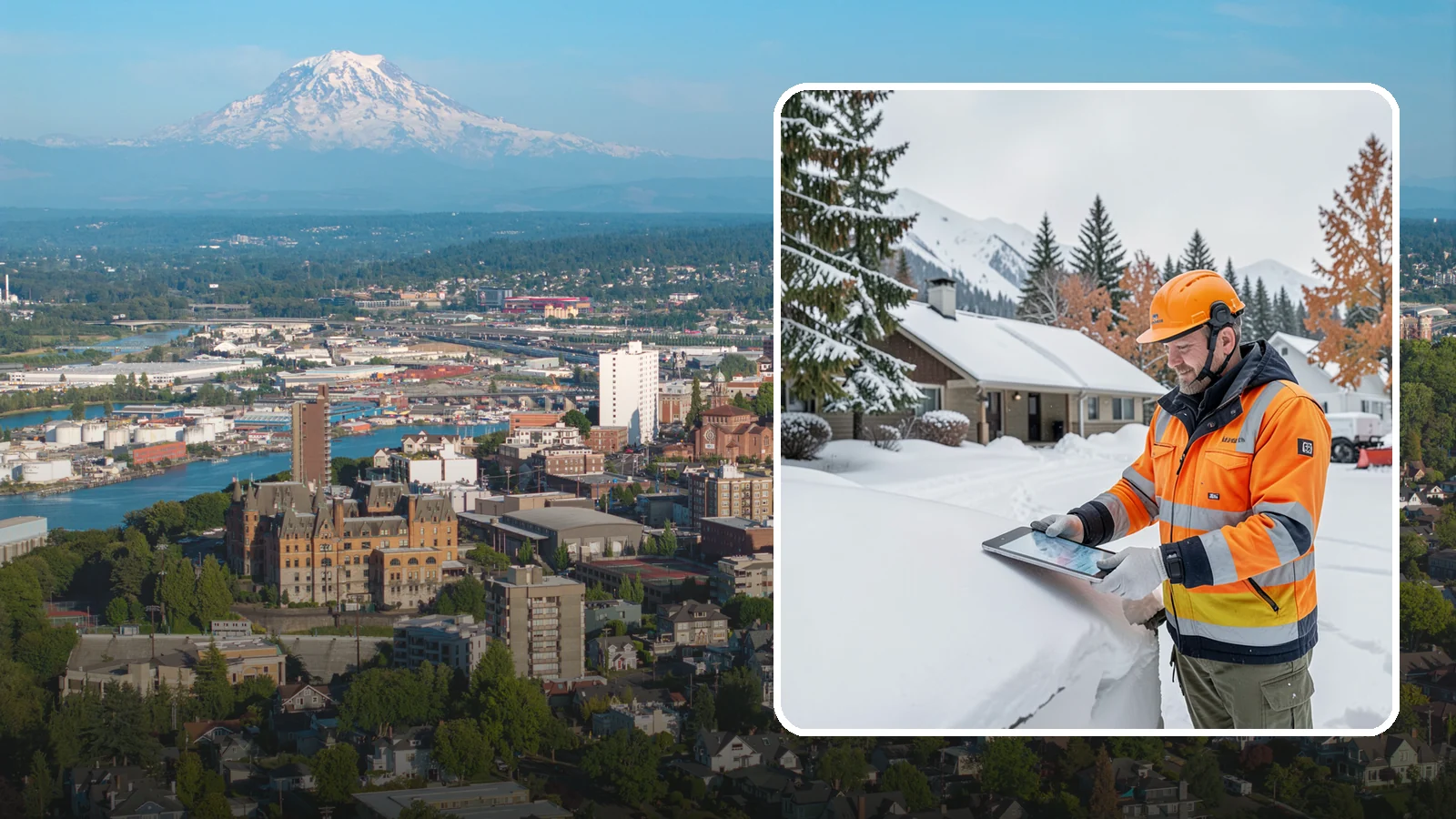 Snow Load Assessment in Tacoma, Pierce County, WA - We evaluate roof snow loads so you know whether accumulation has reached a dangerous weight.
