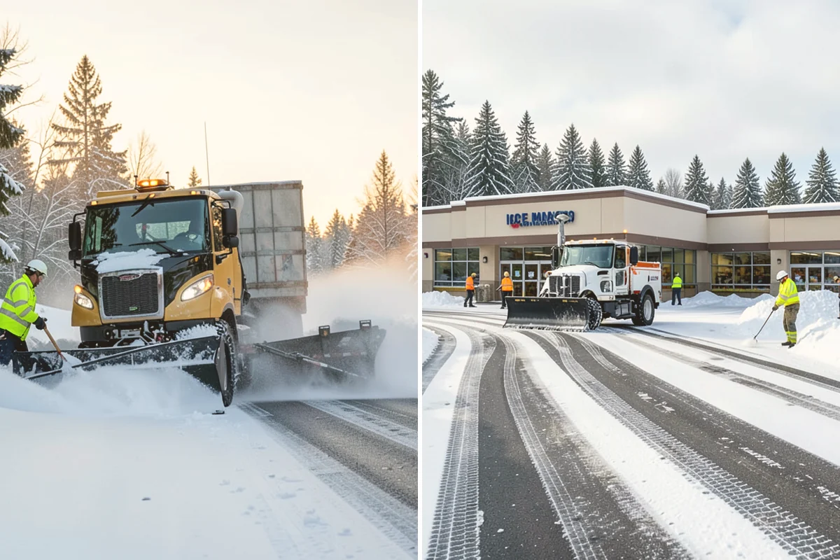 Snow Marker Installation in Algona, King County, WA - We identify pavement edges and vulnerable features with you on-site