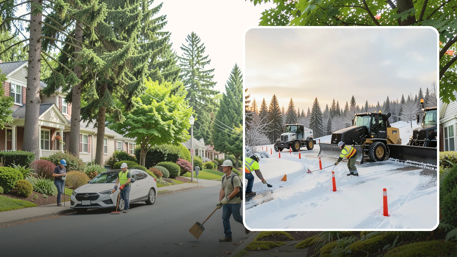 Snow Marker Installation in Beaux Arts Village, King County, WA - We plant snow markers along your driveway edges, islands, and hidden features so plows work fast and damage nothing when snow...