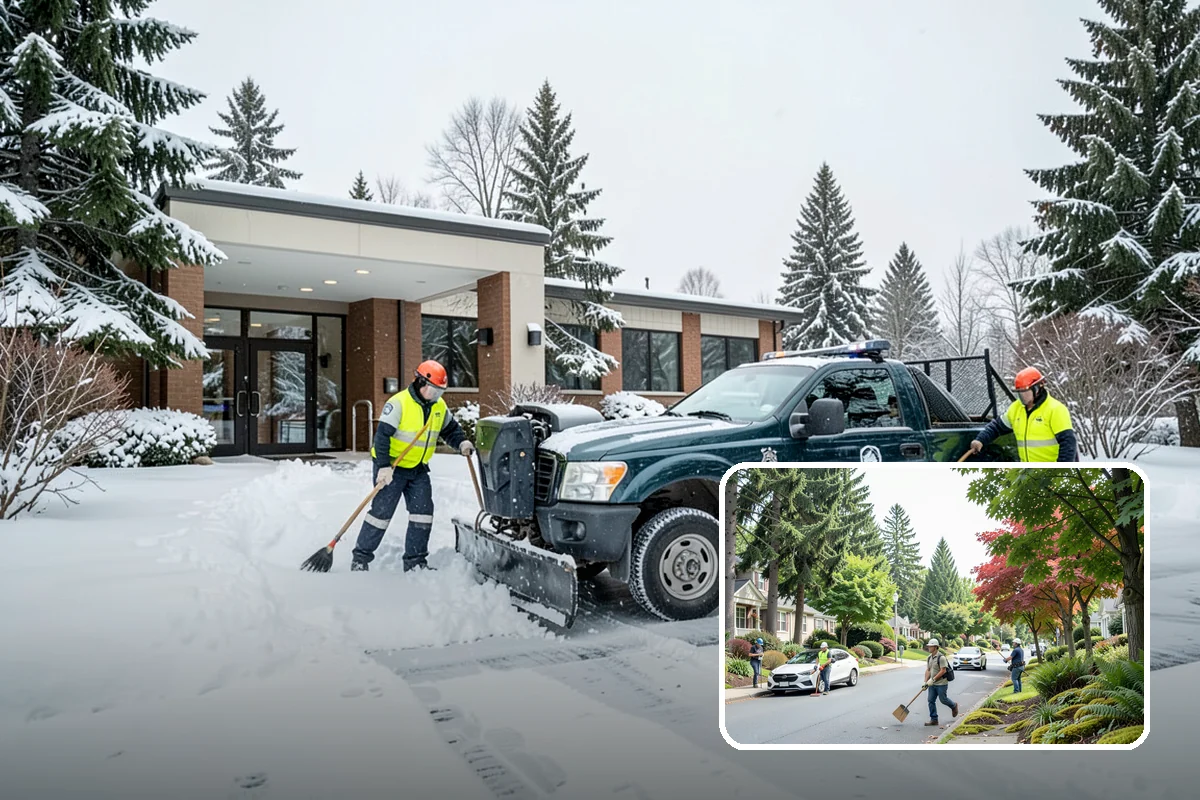 Snow Marker Installation in Beaux Arts Village, King County, WA - Prevents blade damage to curbs, sprinkler heads, and landscaping