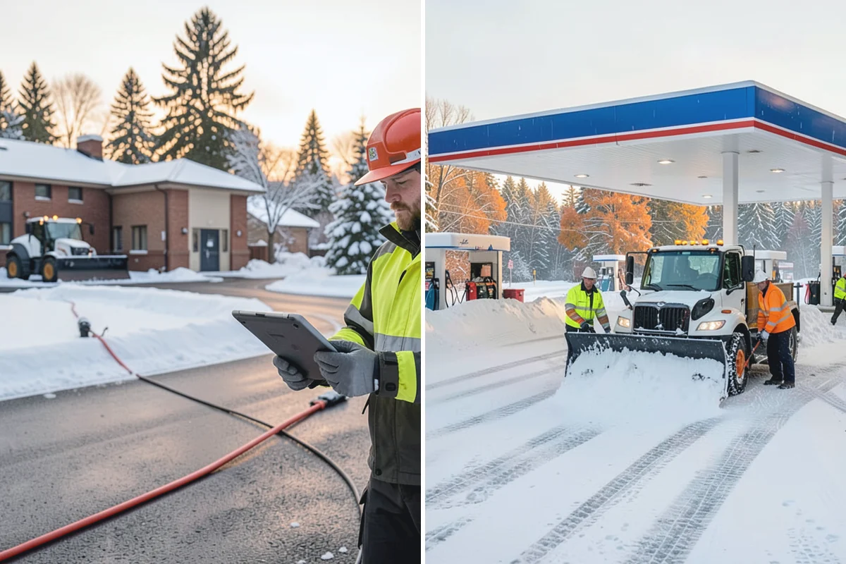 Snow Marker Installation in Beaux Arts Village, King County, WA - We identify pavement edges and vulnerable features with you on-site