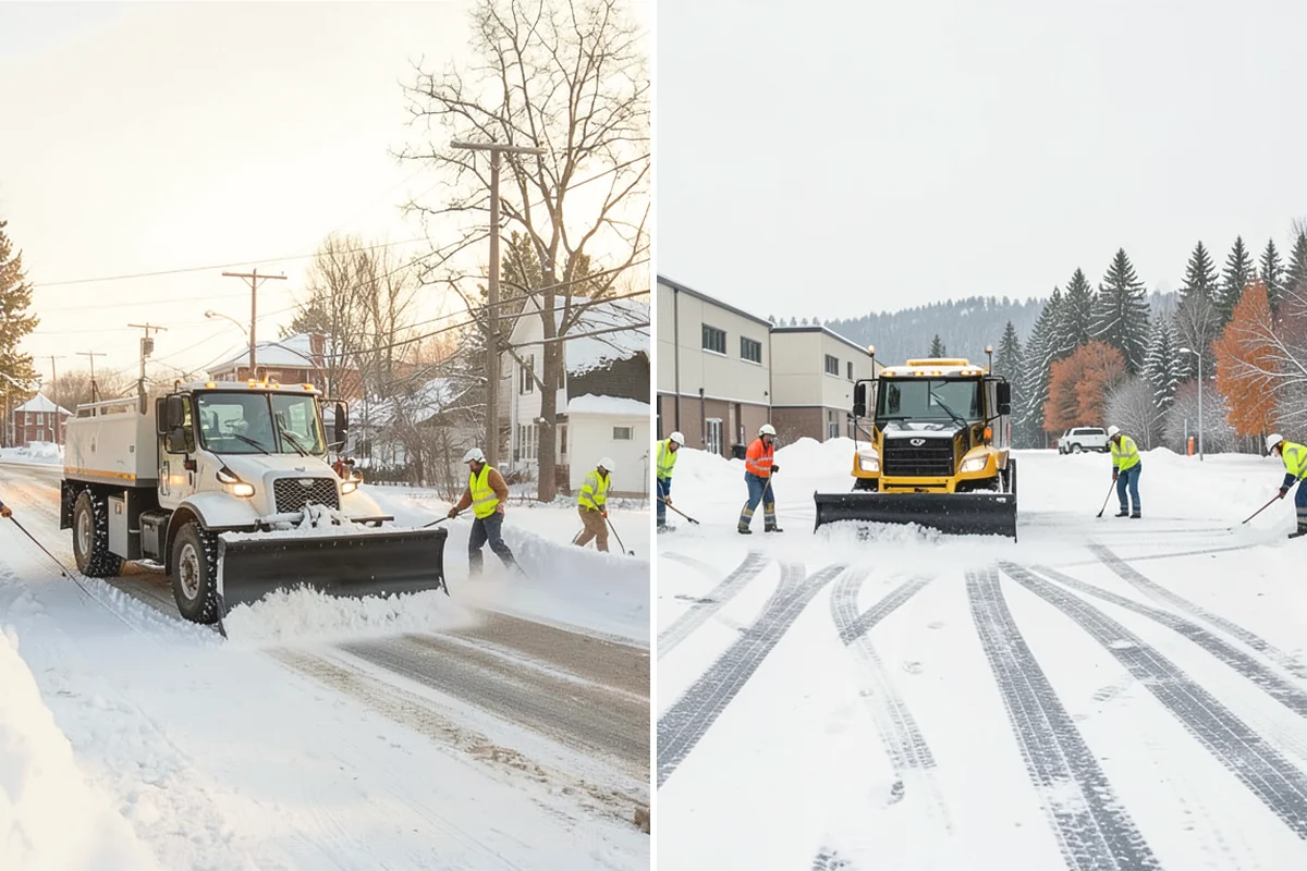 Snow Marker Installation in Black Diamond, King County, WA - We identify pavement edges and vulnerable features with you on-site