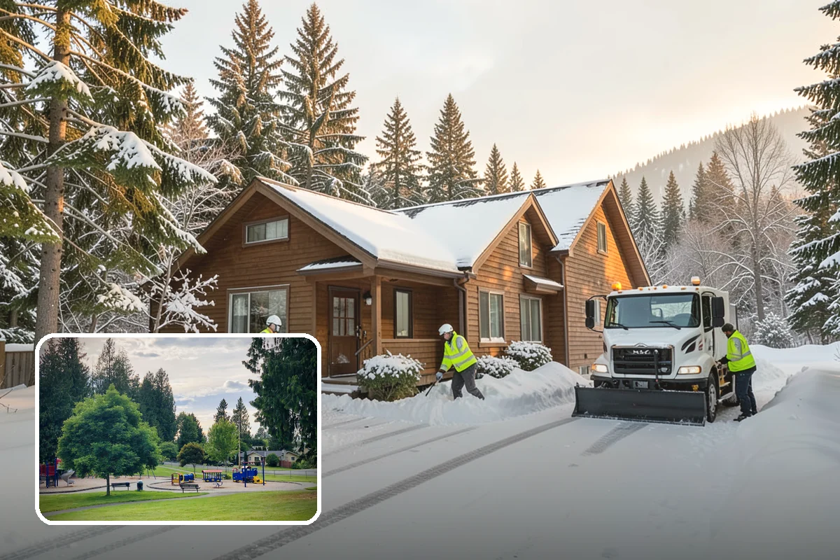 Snow Marker Installation in Bonney Lake, Pierce County, WA - Prevents blade damage to curbs, sprinkler heads, and landscaping