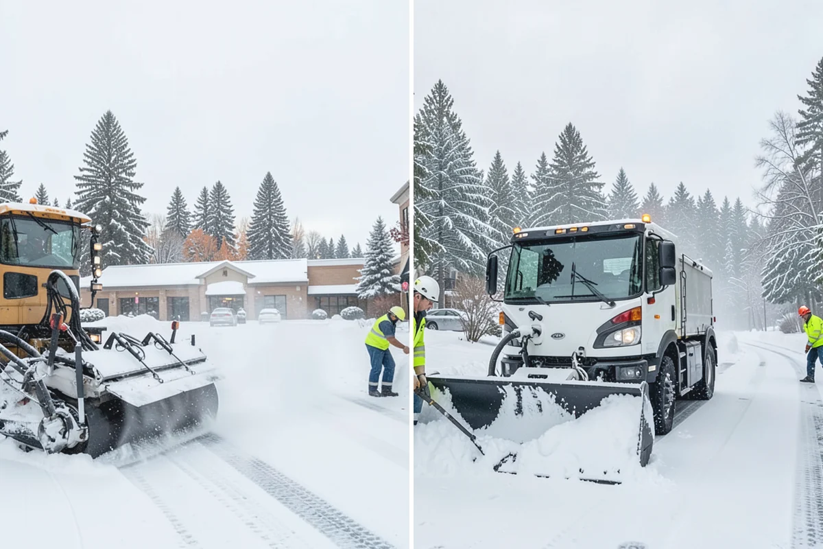 Snow Marker Installation in Bonney Lake, Pierce County, WA - We identify pavement edges and vulnerable features with you on-site