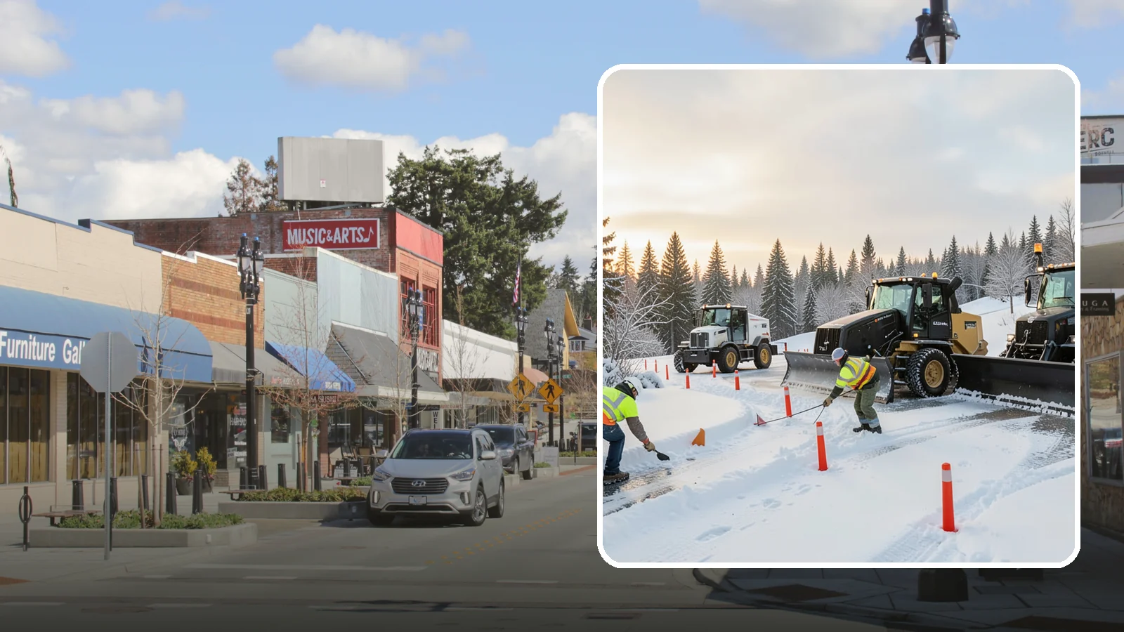 Snow Marker Installation in Bothell, King County, WA - We plant snow markers along your driveway edges, islands, and hidden features so plows work fast and damage nothing when snow...