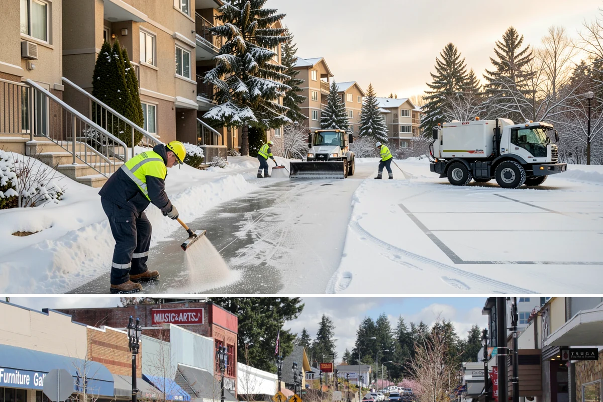 Snow Marker Installation in Bothell, King County, WA - Markers go in during the dry weeks of autumn and come out in March once lowland freeze risk has clearly ended.