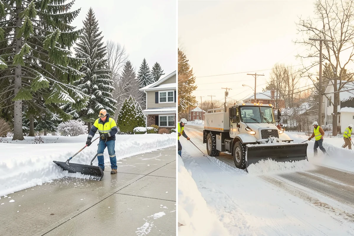 Snow Marker Installation in Brier, Snohomish County, WA - We identify pavement edges and vulnerable features with you on-site